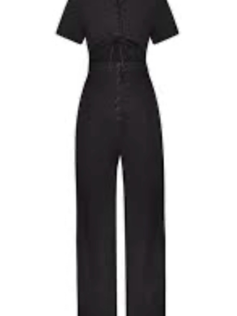 NWT-MATTHEW BRUCH CUTOUT CAMP JUMPSUIT-BLACK SIZE XS (1) -RETAILS $585 - Picture 4 of 7